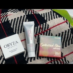 Set of 3.  Unicorn Glow, SUN KISSED GLOW HIGHLIGHTER AND & oryx’s eyeshadow.